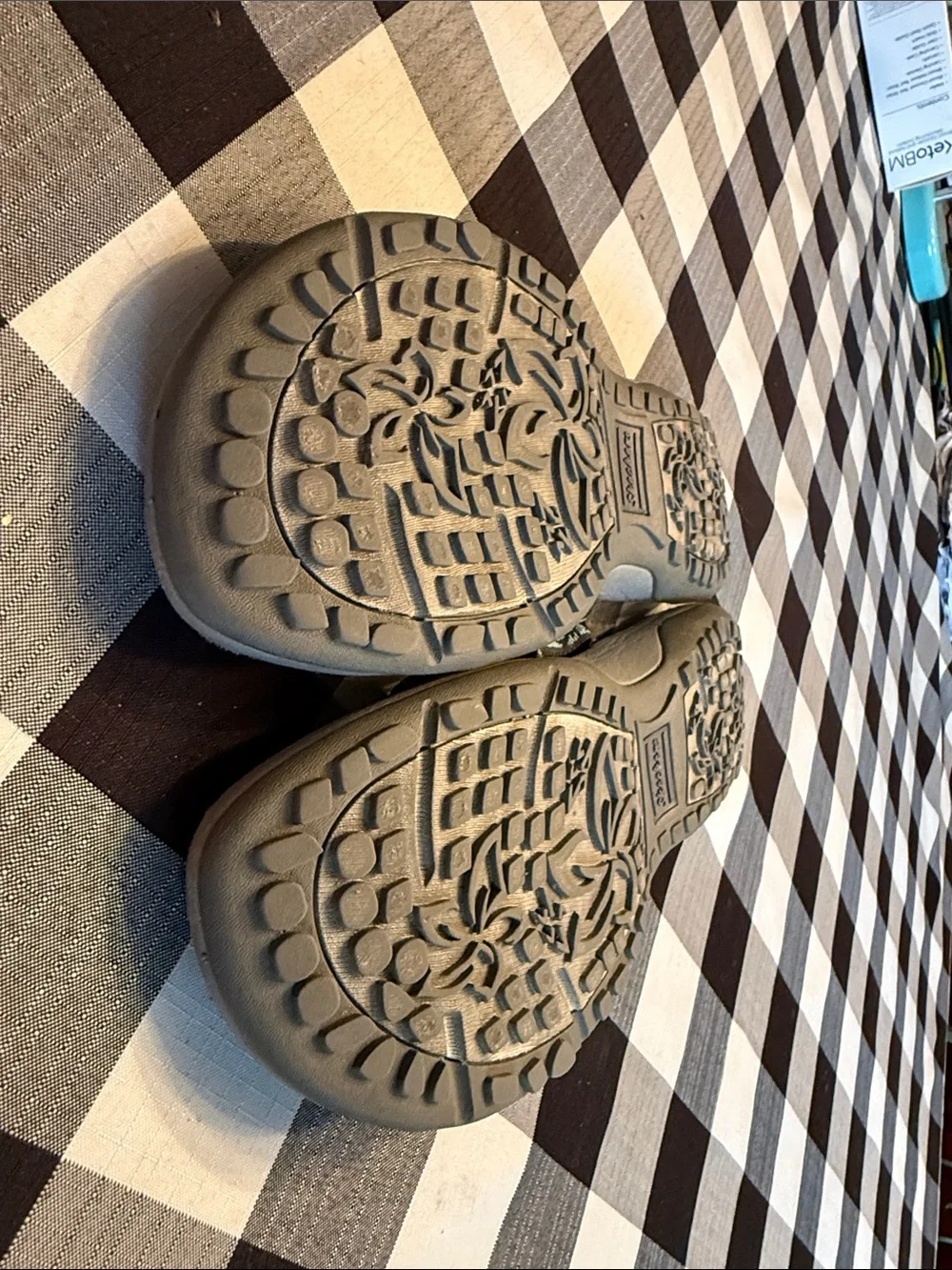 Skechers Teal and Black Floral Strappy Memory Foam Sandals